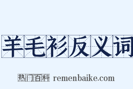 羊毛衫反义词是什么意思的图片